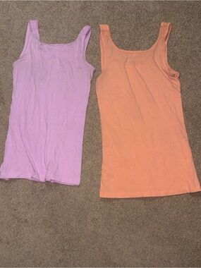 Ardene Lavender and Peach Tank Camisoles
